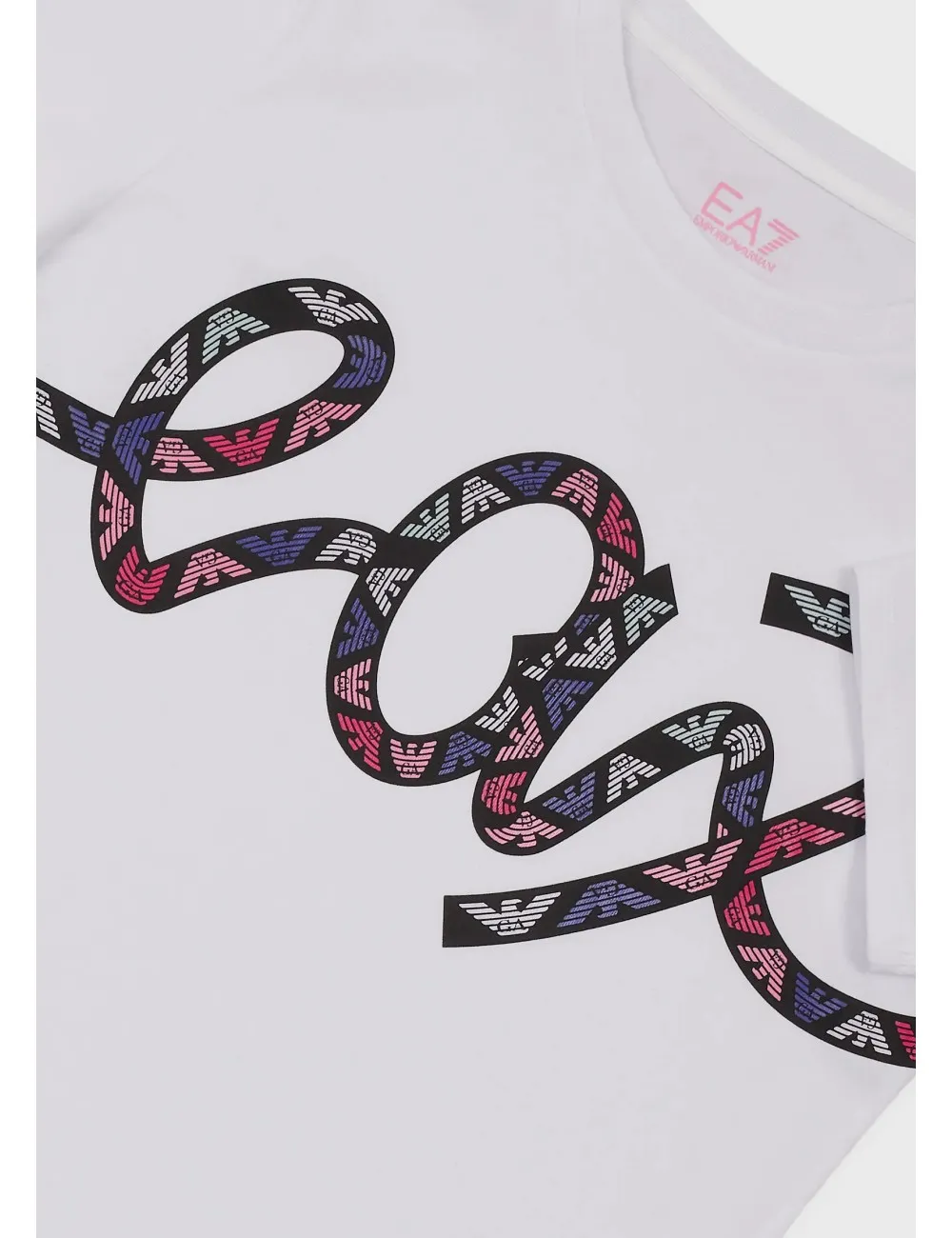 3RFT06 1100 T SHIRT EA7 EMPORIO ARMANI MAGLIA GIRL BAMBINA MAGLIETTA CON LOGO