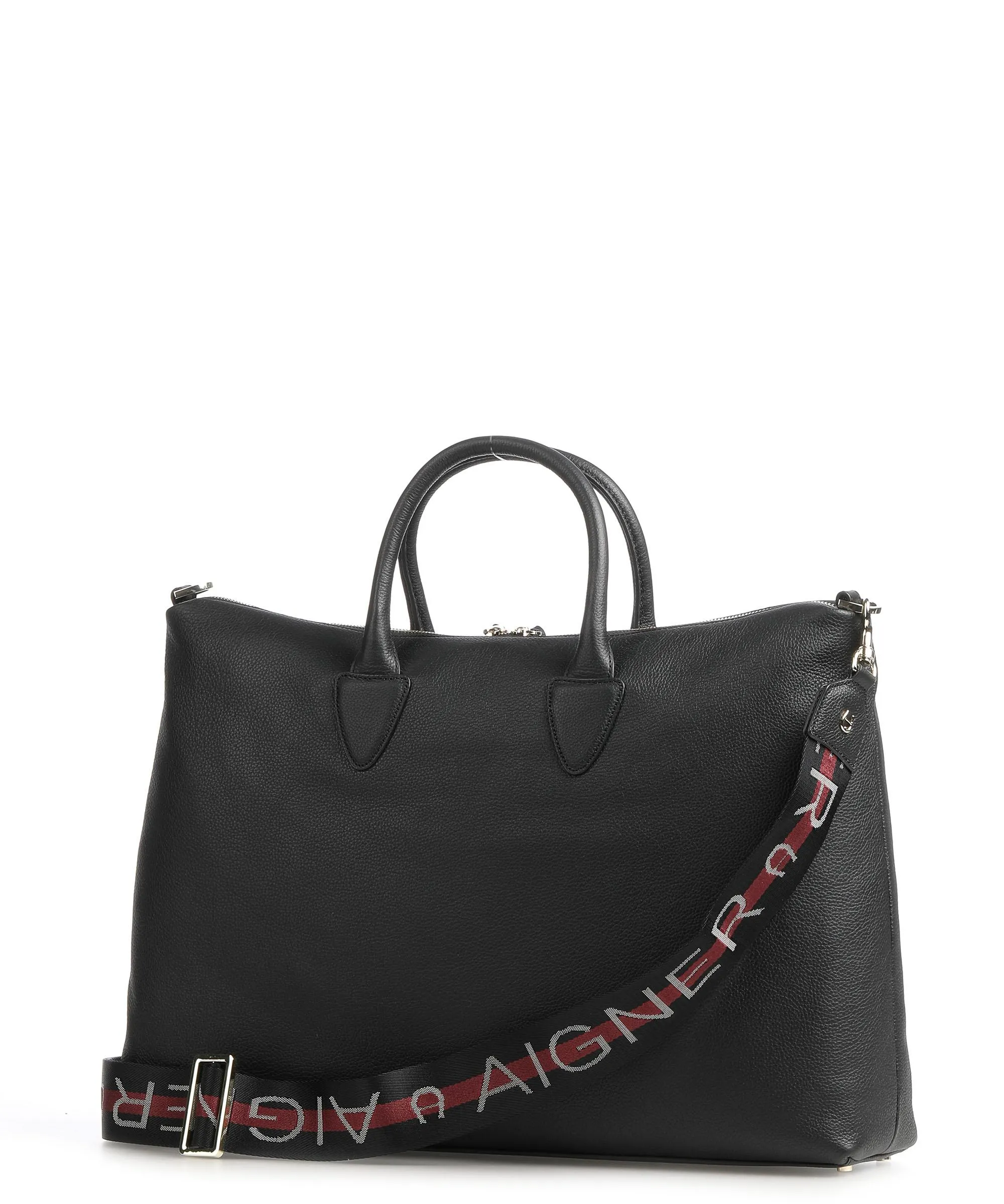  Aigner Zita XL Borsa a mano pelle di vacchetta grana nero  
