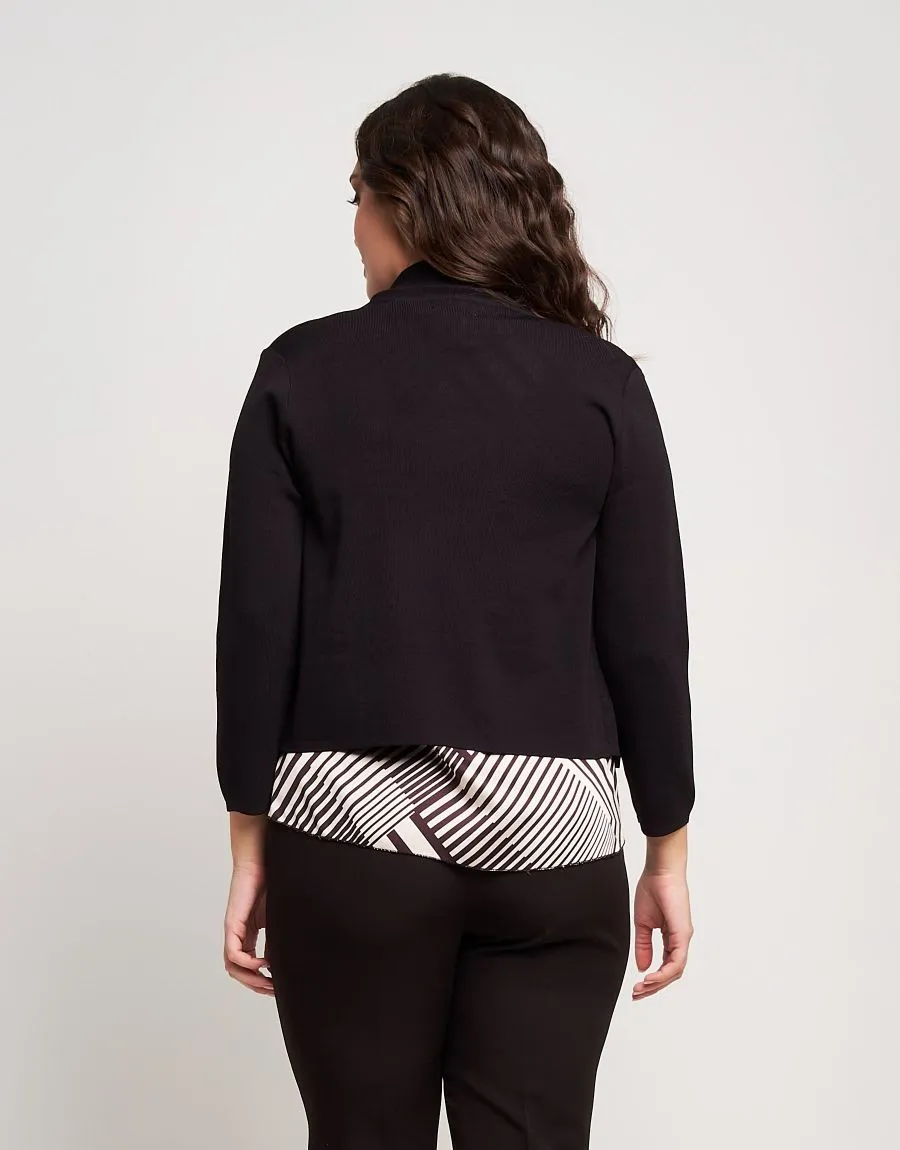 Caban in maglia con bottoni