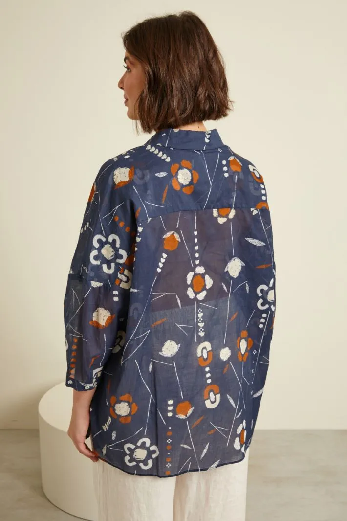 Camicia in cotone stampato