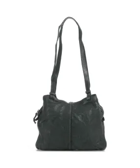  Harold's Submarine Borsa shopper pelle di vacchetta grana verde scuro  