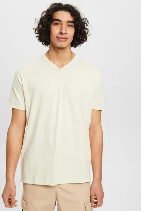 Maglia henley in jersey fiammato
