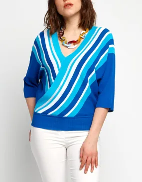 Maglia incrociata in lurex