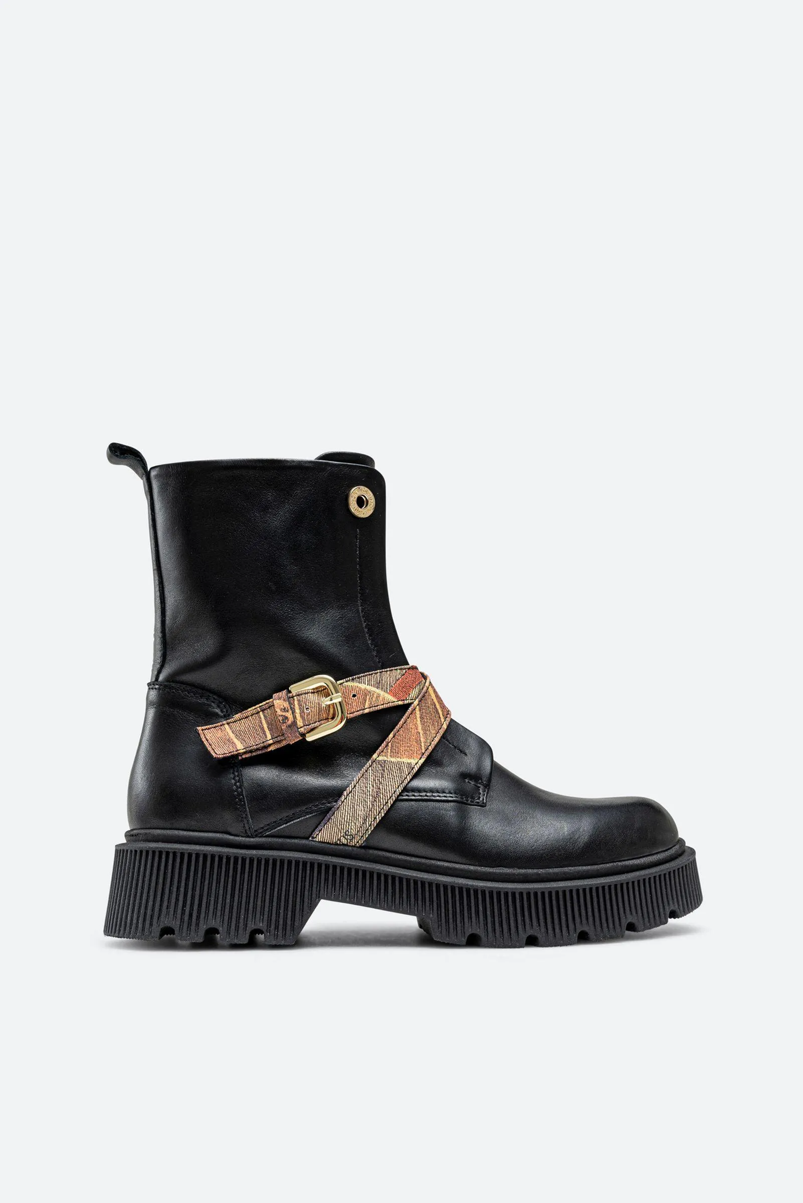 Stivaletto Joplyn in pelle stampa Planetarium colore nero