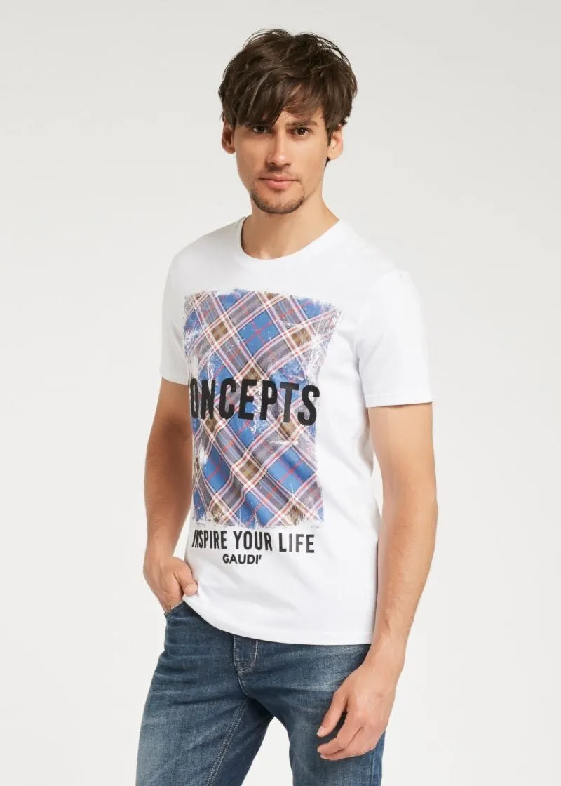 T-shirt con grafica check