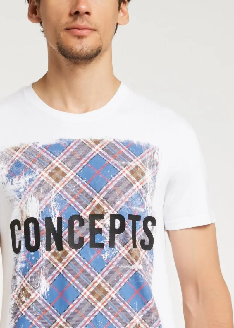 T-shirt con grafica check