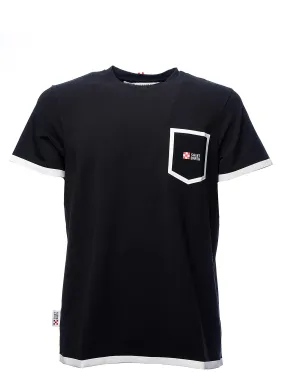 T-SHIRT NERA BLAKE BLACK B01 DETTAGLI FLUO IN COTONE