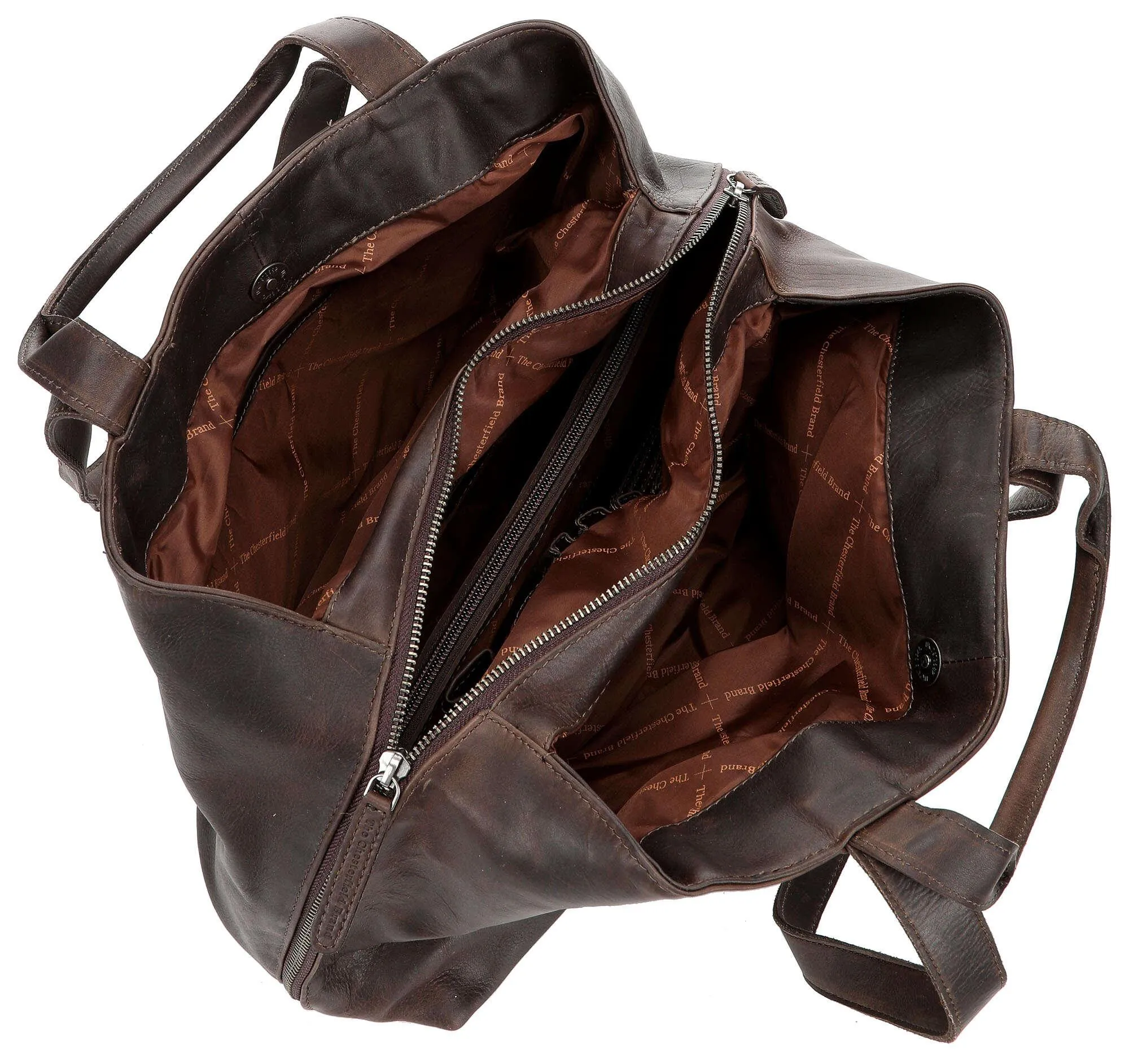  The Chesterfield Brand Gail Borsa shopper pelle di vacchetta pull-up marrone scuro  