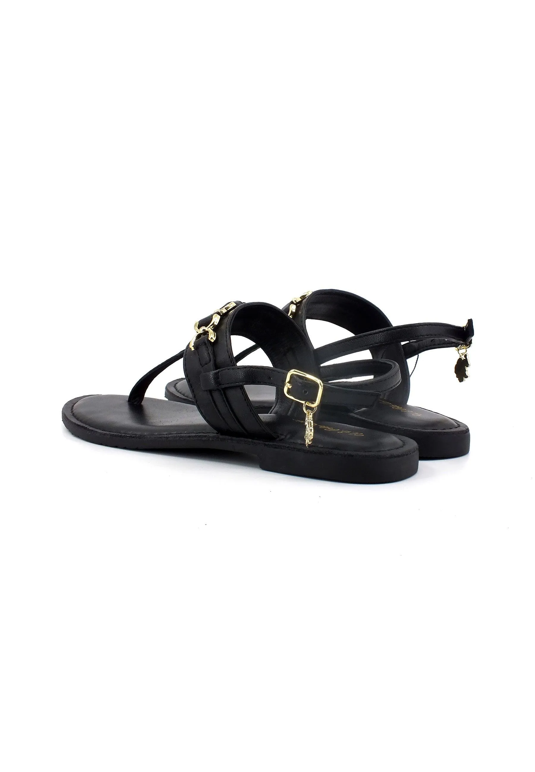 U.S. POLO ASSN. Sandalo Infradito Donna Black LINDA002